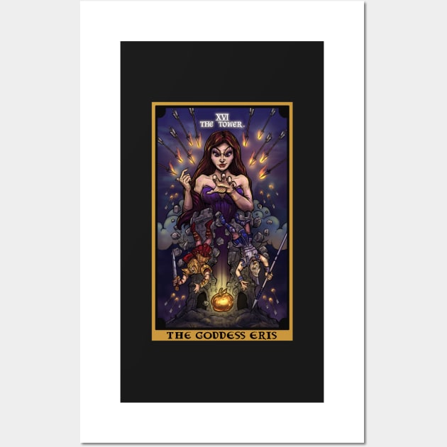 The Goddess Eris The Tower Tarot Card Wall Art by TheGhoulishGarb